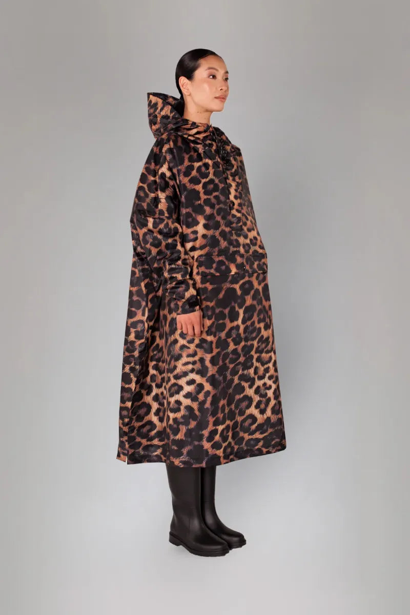 Rainkiss Poncho Dark Leopard