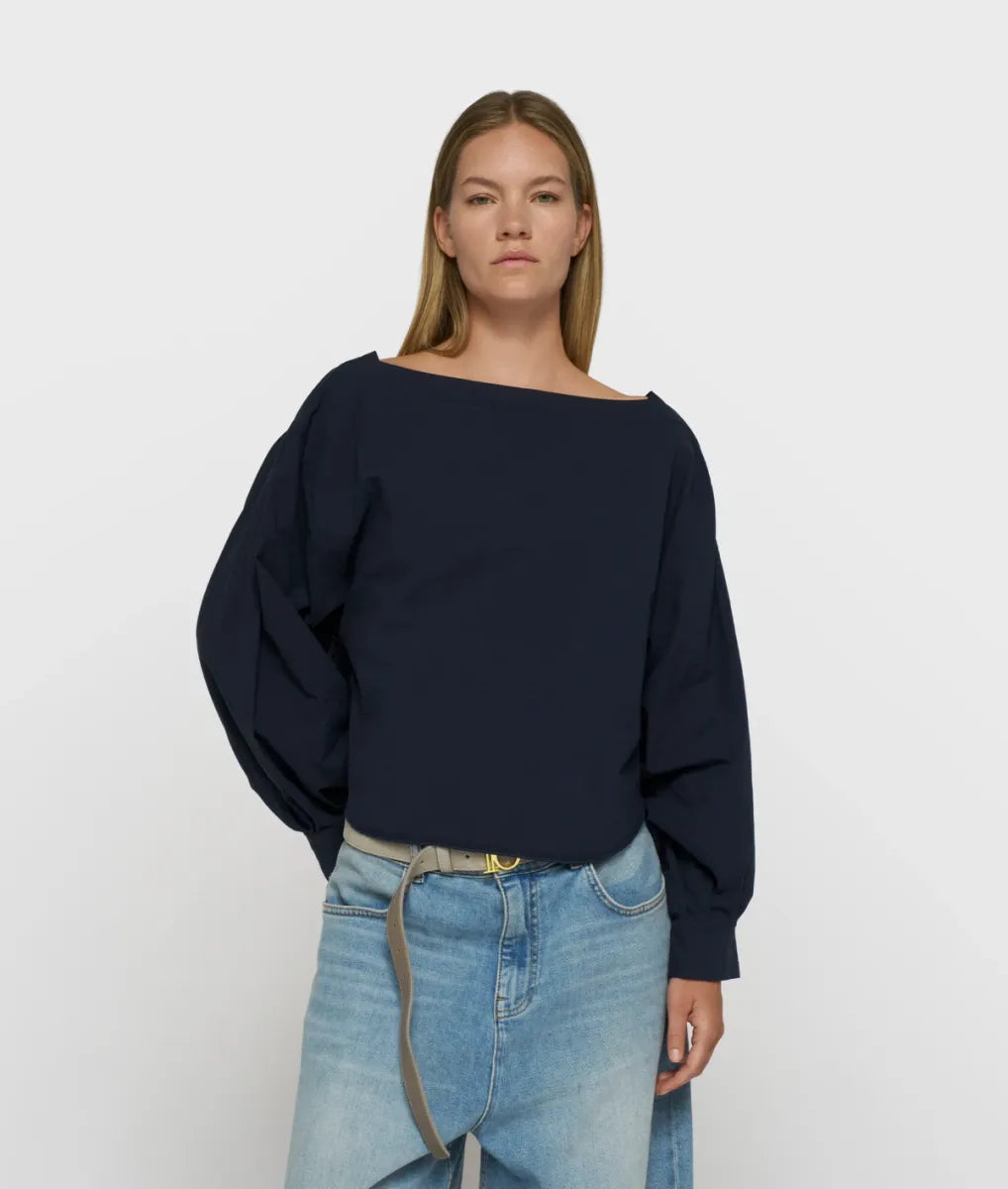 10DAYS Blouse Boatneck Poplin