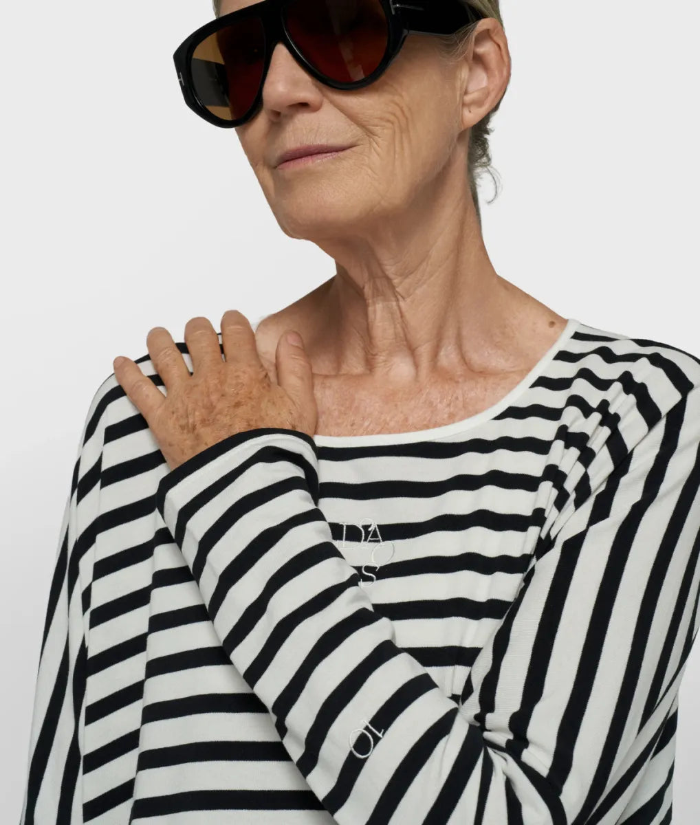 10DAYS Long Sleeve Tee Modal Stripes