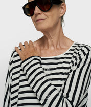 10DAYS Long Sleeve Tee Modal Stripes