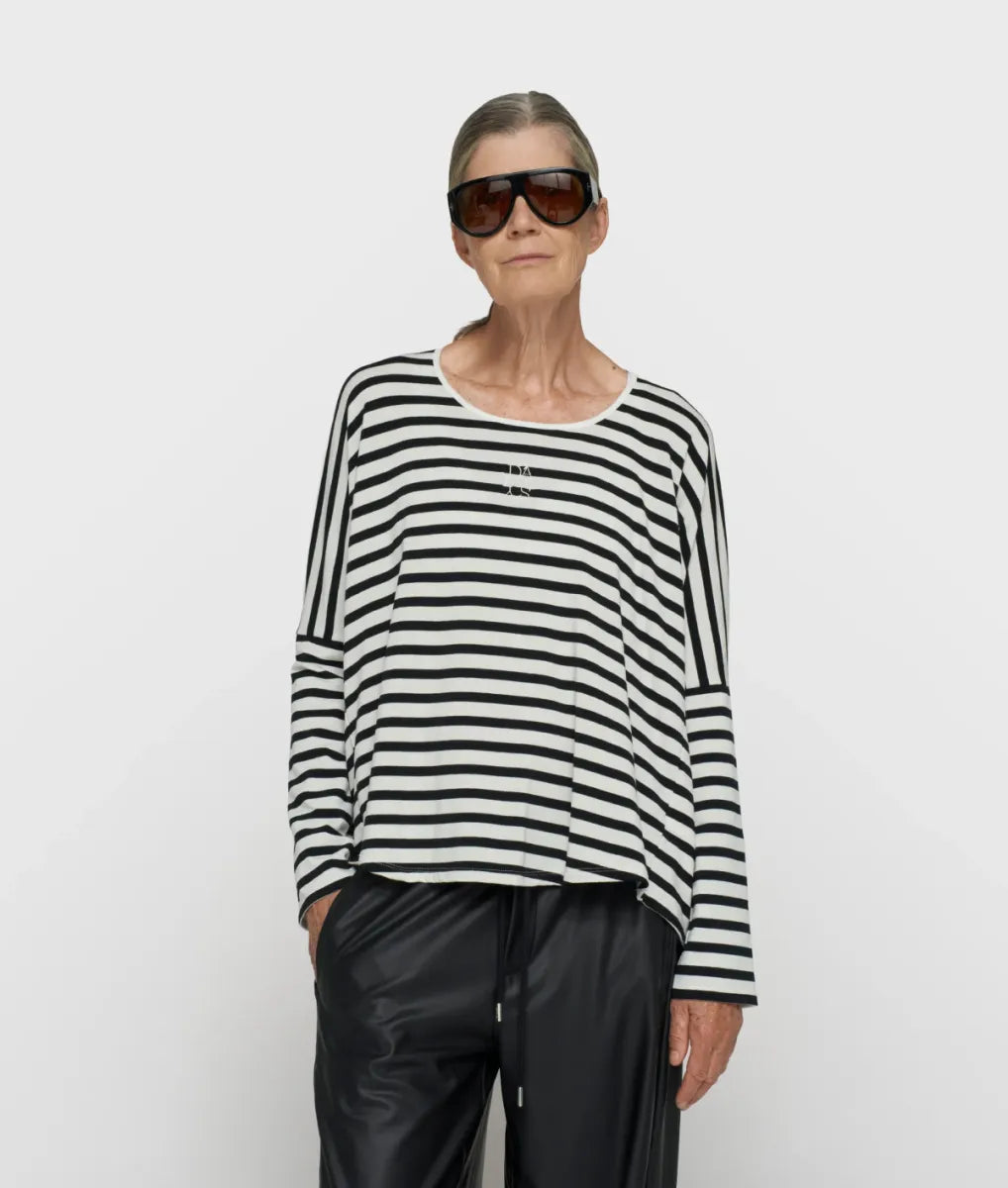 10DAYS Long Sleeve Tee Modal Stripes