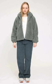 Mazine Jacket Hooded Faux-Fur