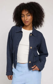 Mazine Jacket Short Linen