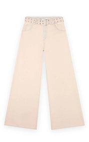 Jeans Palazzo With Belt