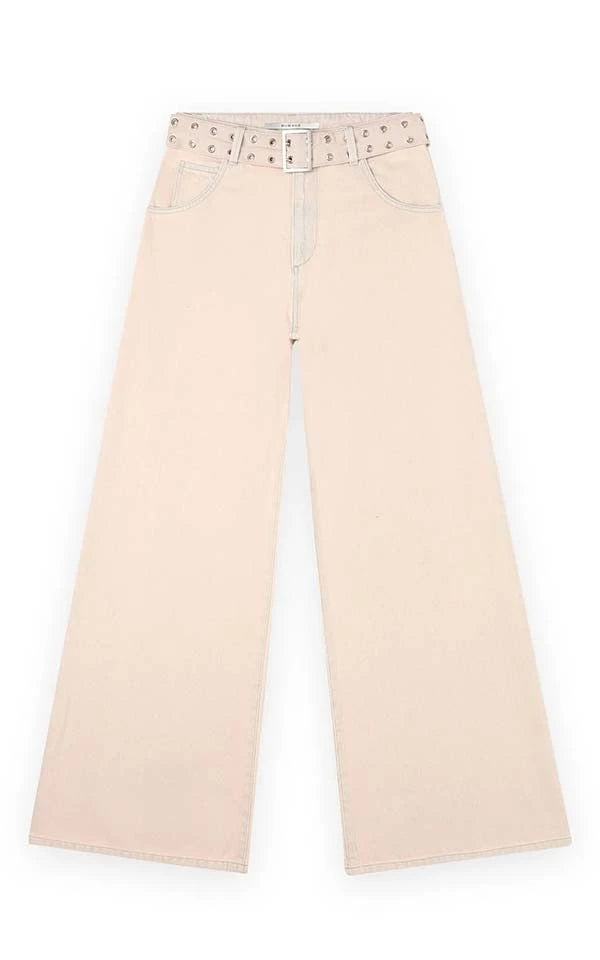 Jeans Palazzo With Belt