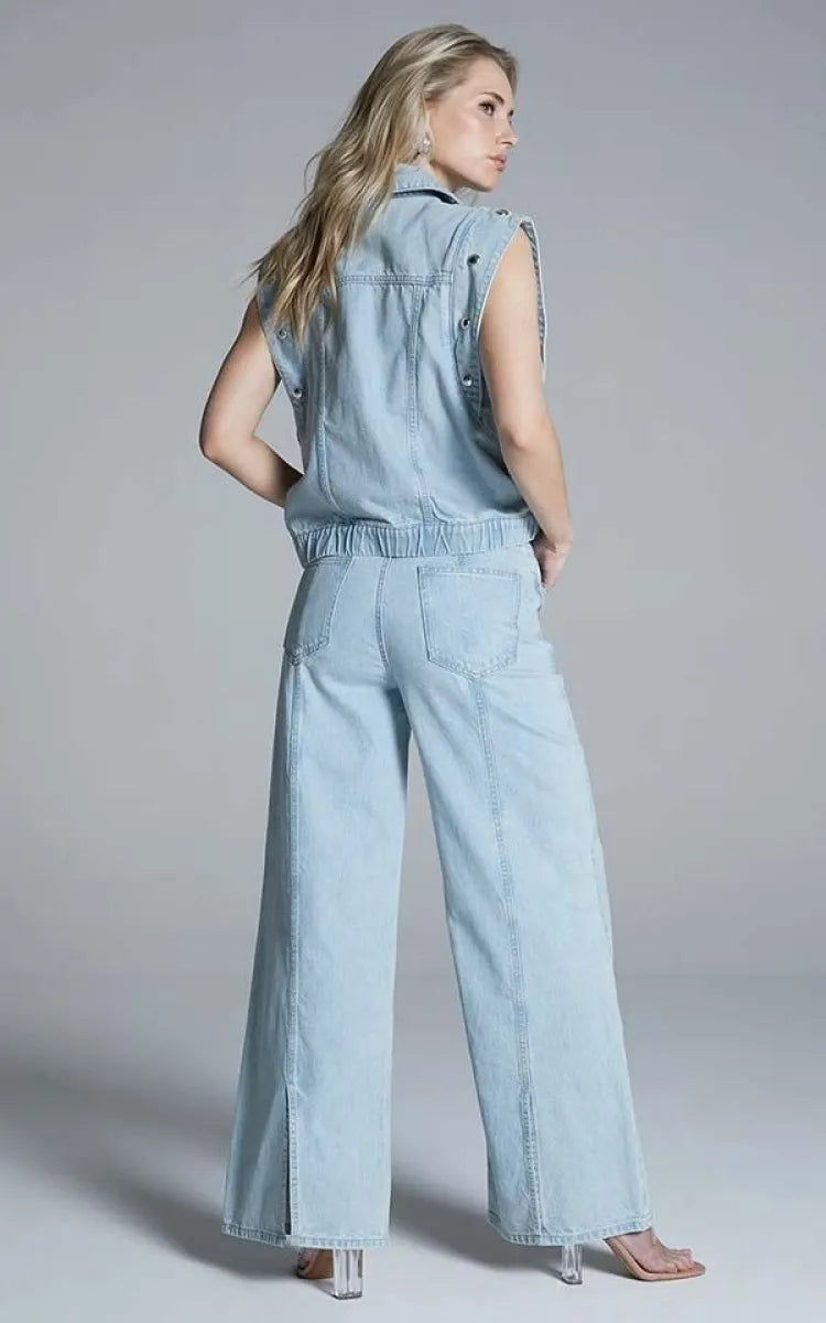 Homage Jeans Straight Back Slits