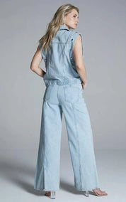 Homage Jeans Straight Back Slits