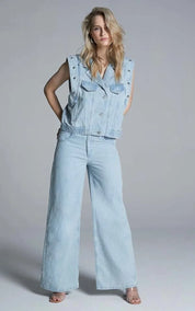 Homage Jeans Straight Back Slits