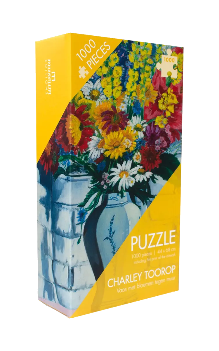 Museum Editions Vase With Flowers Against The Wall