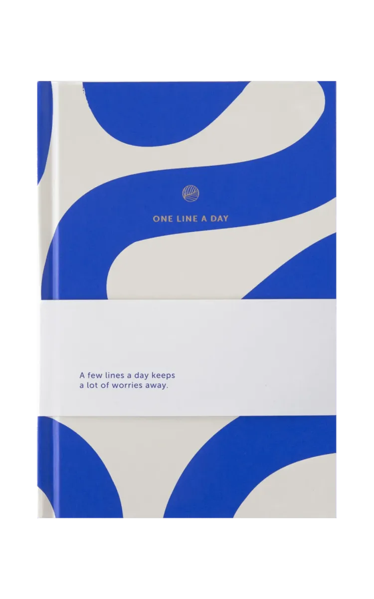 A-Journal Journal One Line A Day - Flow Blue