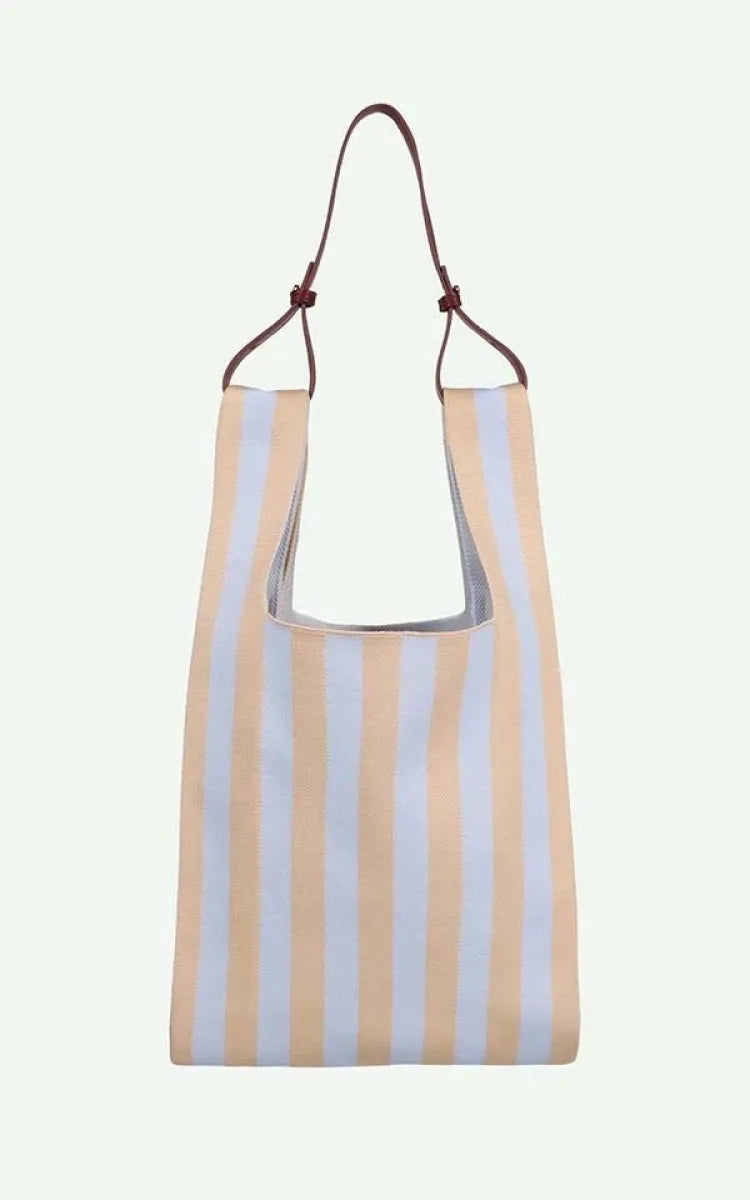 Sticky Sis Club Market Bag Knitted Stripes