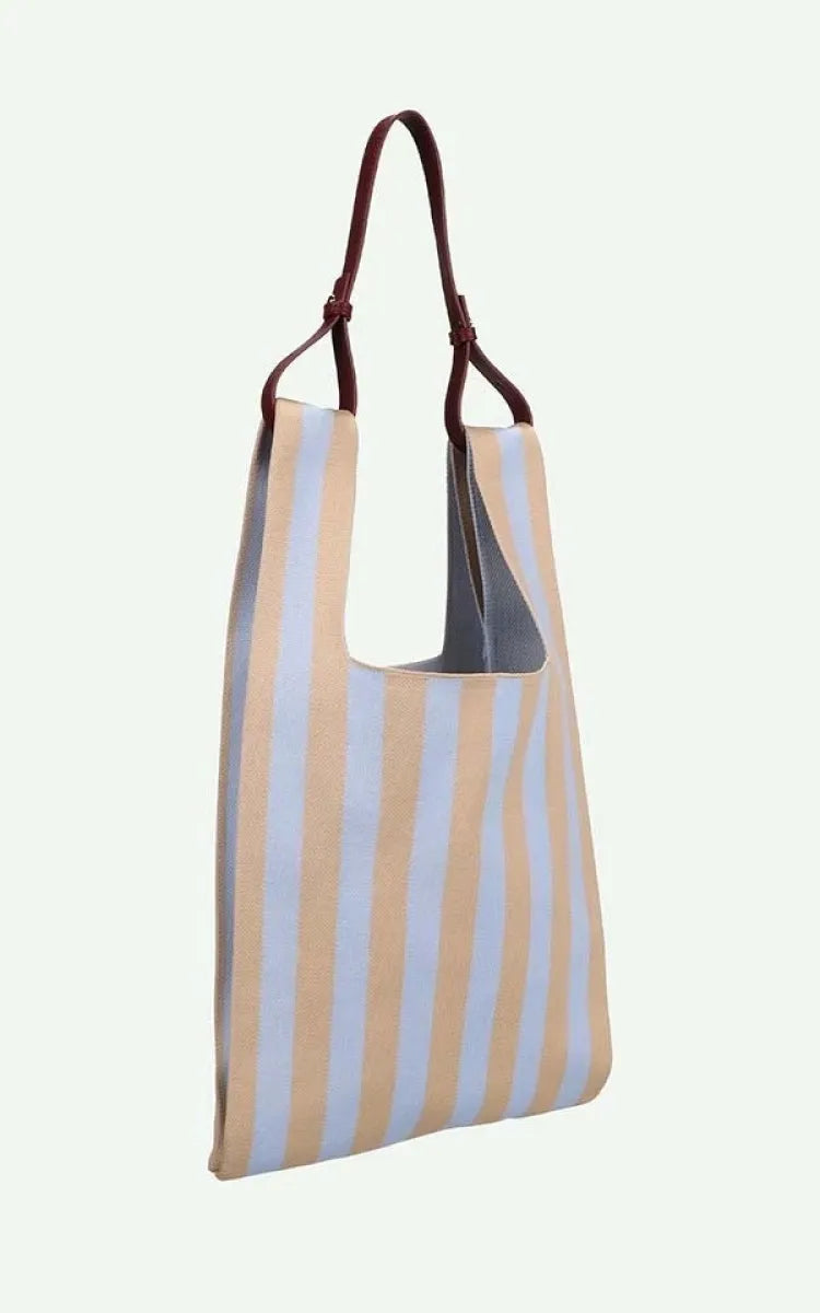 Sticky Sis Club Market Bag Knitted Stripes