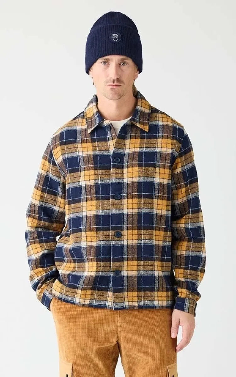 KnowledgeCotton Apparel Overshirt Flannel Checked GOTS