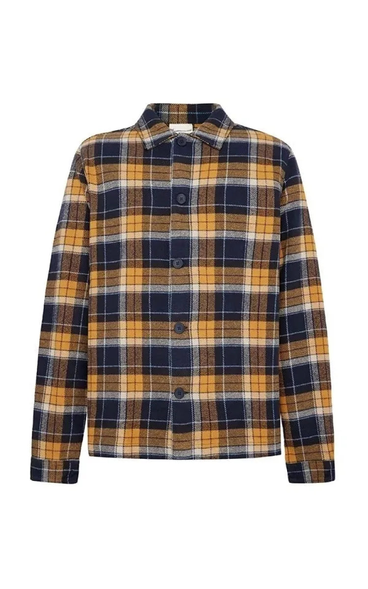 KnowledgeCotton Apparel Overshirt Flannel Checked GOTS