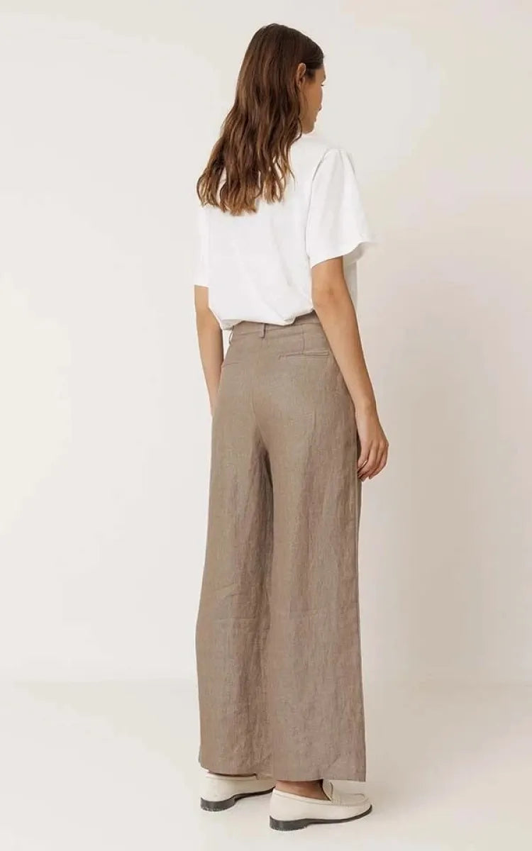 indi & cold Pants Pleated Linen