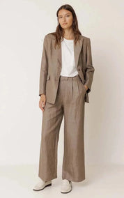 indi & cold Pants Pleated Linen