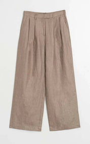 indi & cold Pants Pleated Linen