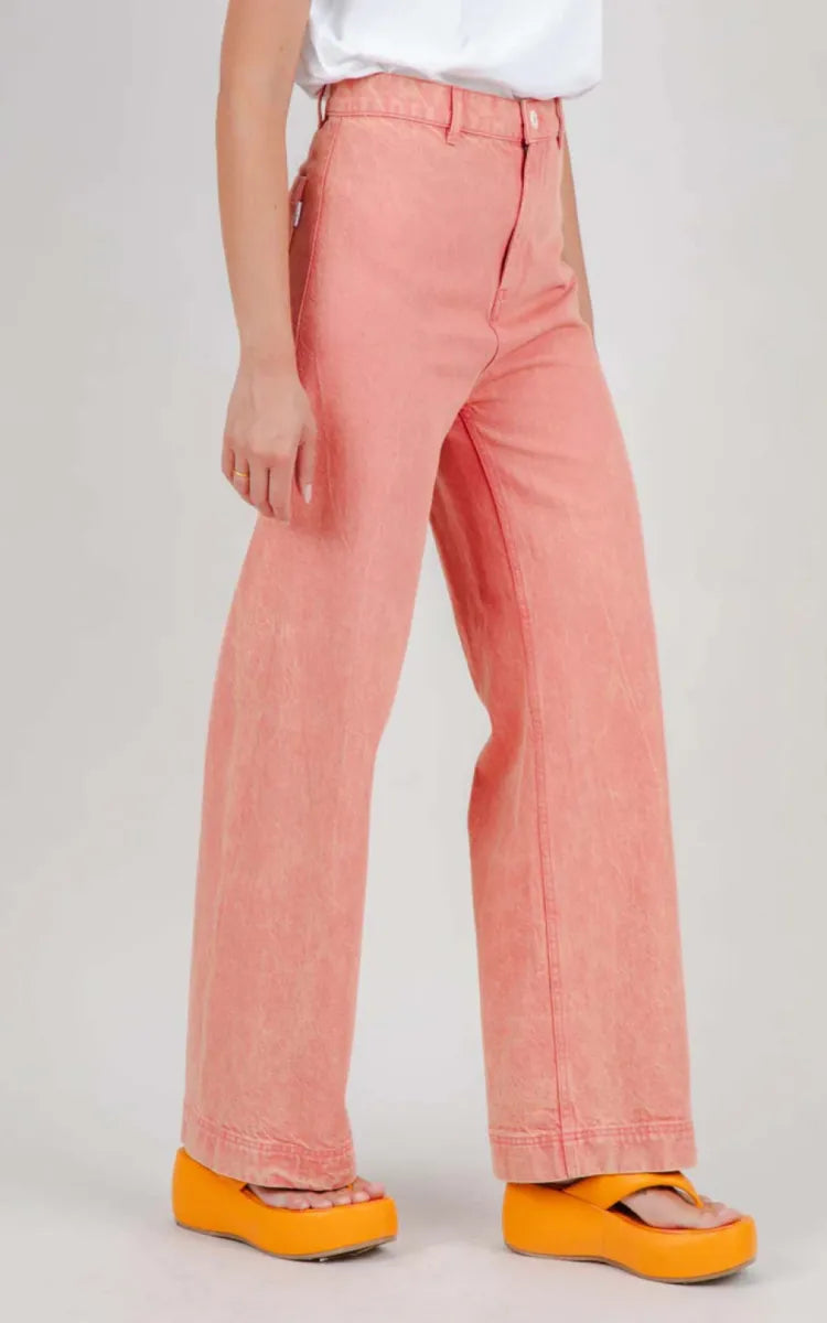 Brava Fabrics Pants Washed Denim Straight Leg