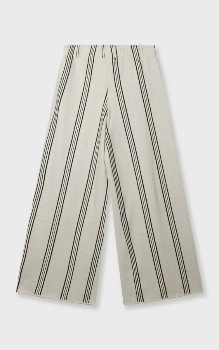 10DAYS Pants wide leg jogger stripes