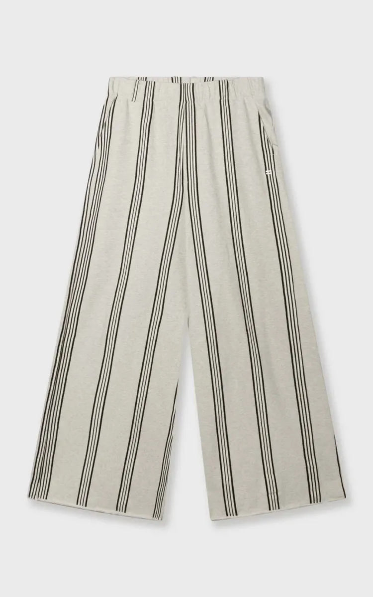 10DAYS Pants wide leg jogger stripes