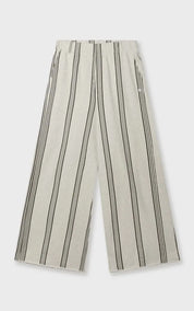 10DAYS Pants wide leg jogger stripes