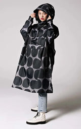 Poncho Black Polka