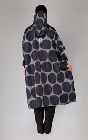Rainkiss Poncho Black Polka