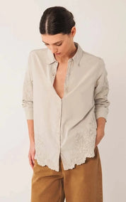 indi & cold Shirt Embroidered Voile