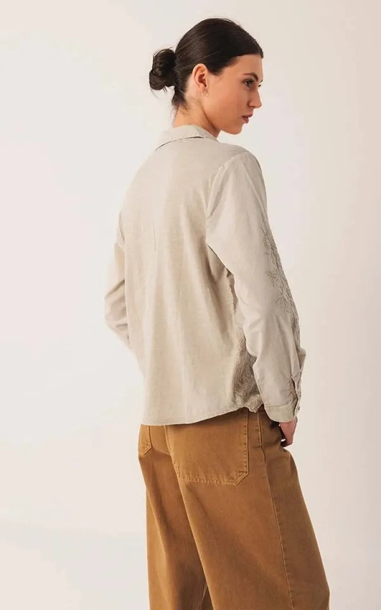 indi & cold Shirt Embroidered Voile