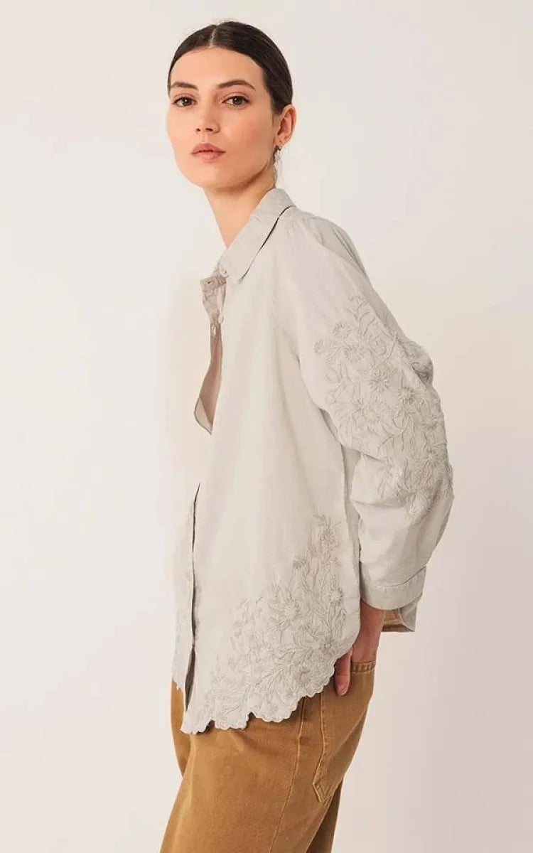 indi & cold Shirt Embroidered Voile