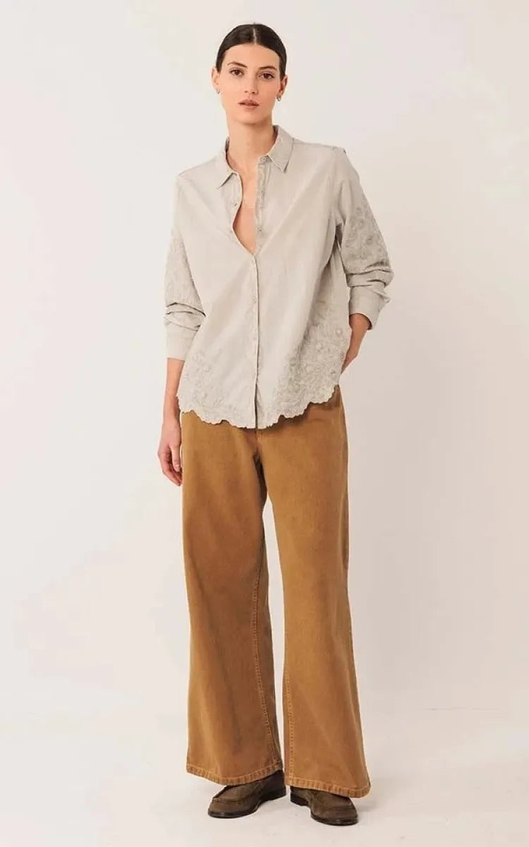 indi & cold Shirt Embroidered Voile