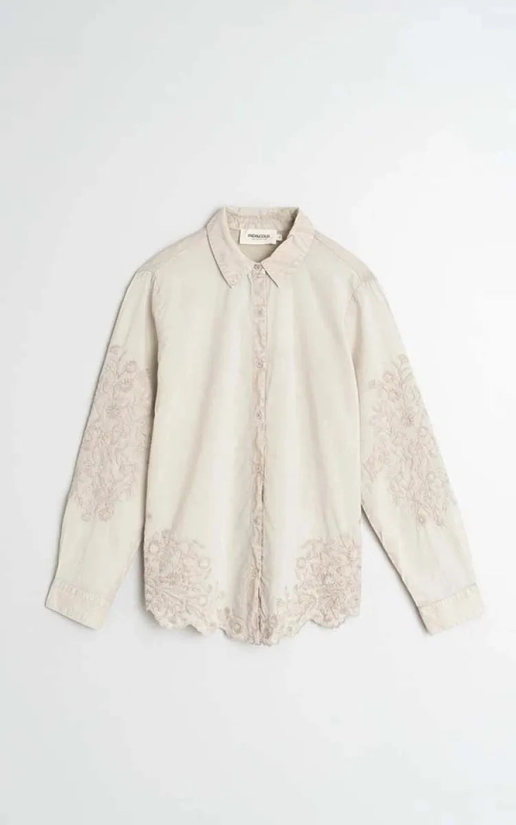 indi & cold Shirt Embroidered Voile