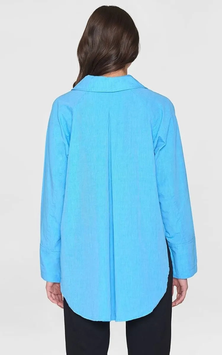 KnowledgeCotton Apparel Shirt Loose A-shape Chambray