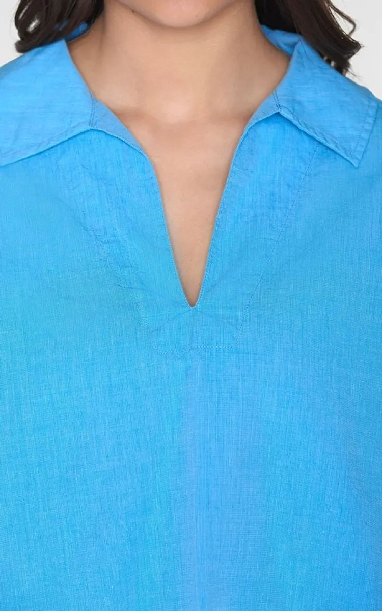 KnowledgeCotton Apparel Shirt Loose A-shape Chambray
