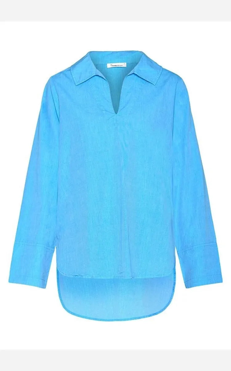 KnowledgeCotton Apparel Shirt Loose A-shape Chambray