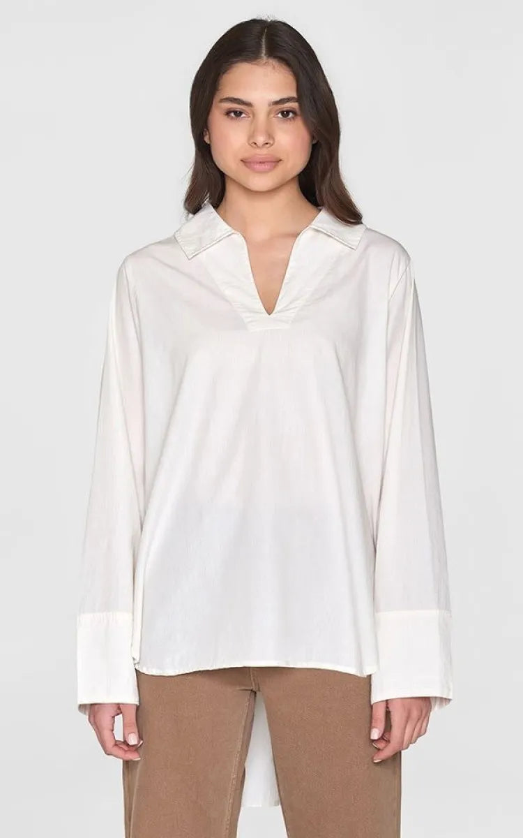 KnowledgeCotton Apparel Shirt Loose A-shape Chambray