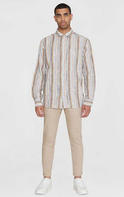 Shirt Loose Striped Linen