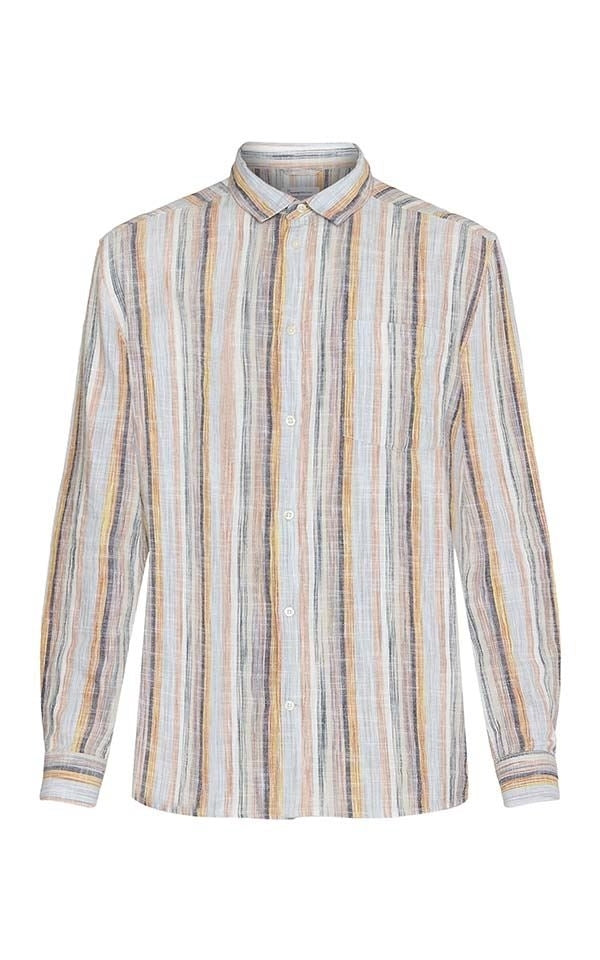 Shirt Loose Striped Linen