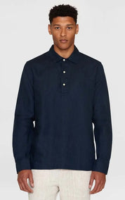 KnowledgeCotton Apparel Shirt Polo Loose Linen