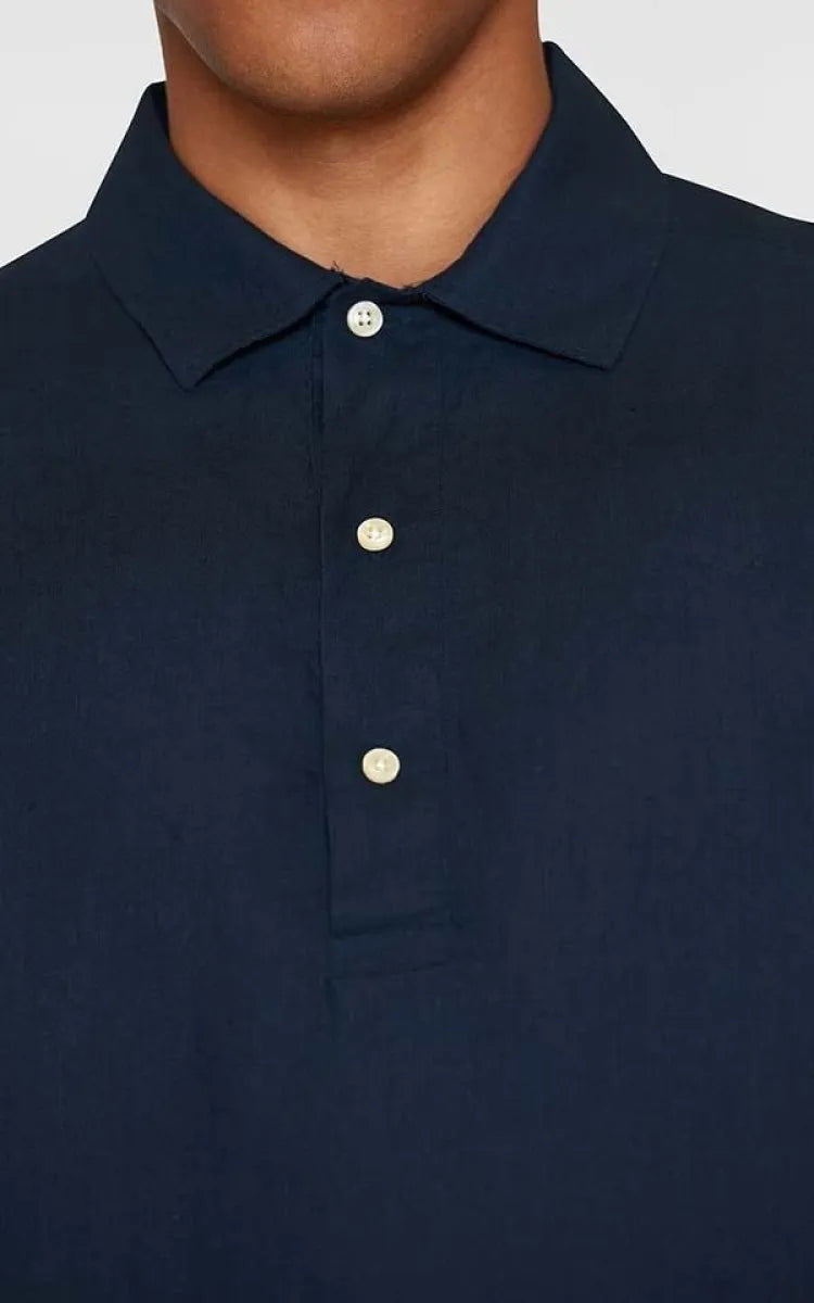 KnowledgeCotton Apparel Shirt Polo Loose Linen