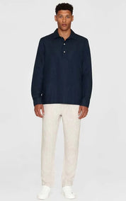 KnowledgeCotton Apparel Shirt Polo Loose Linen