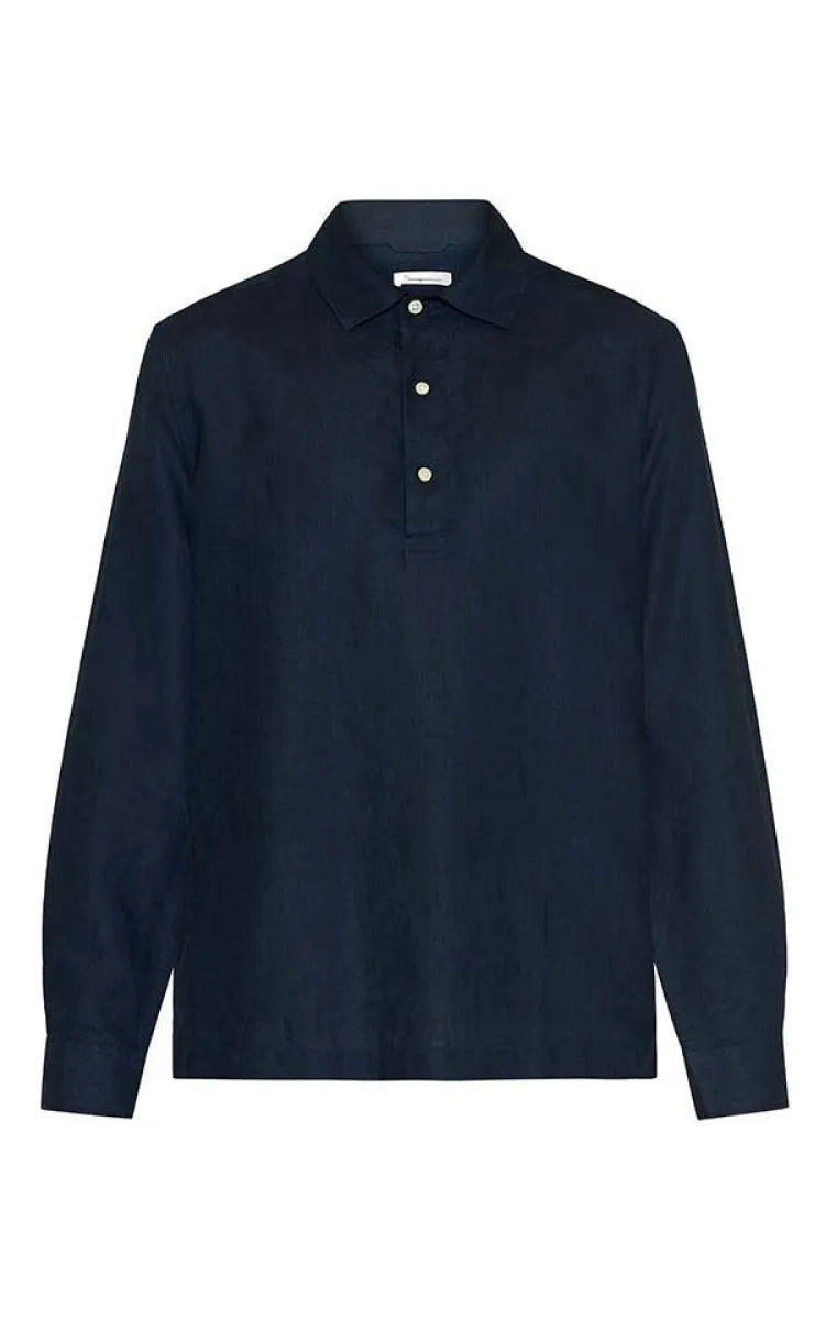 KnowledgeCotton Apparel Shirt Polo Loose Linen