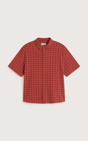 Thinking MU Shirt Red Checks Seersucker Paddy