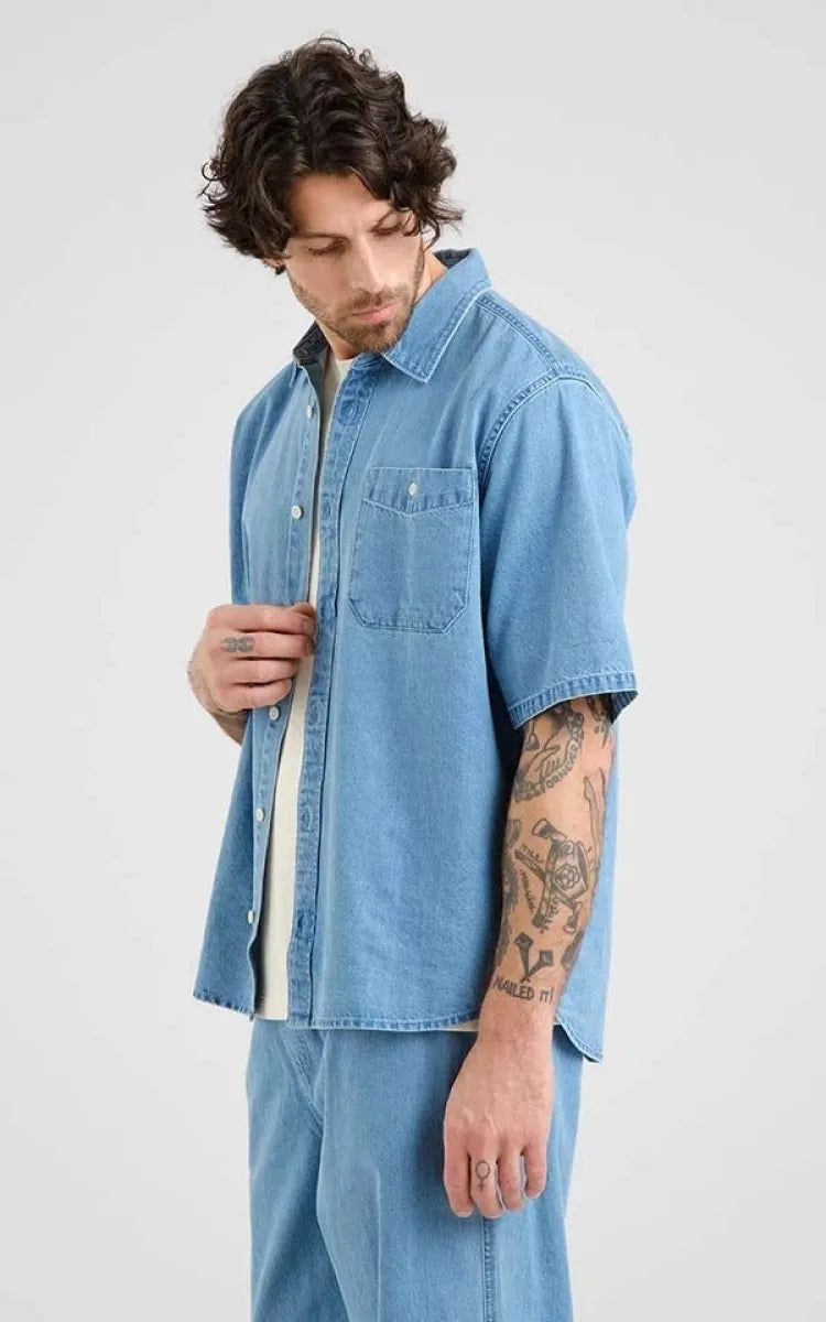 Dedicated Shirt Skalhamn Denim