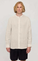 Shirt Stand Collar Linen