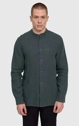 Shirt Stand Collar Linen