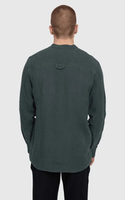 Mazine Shirt Stand Collar Linen