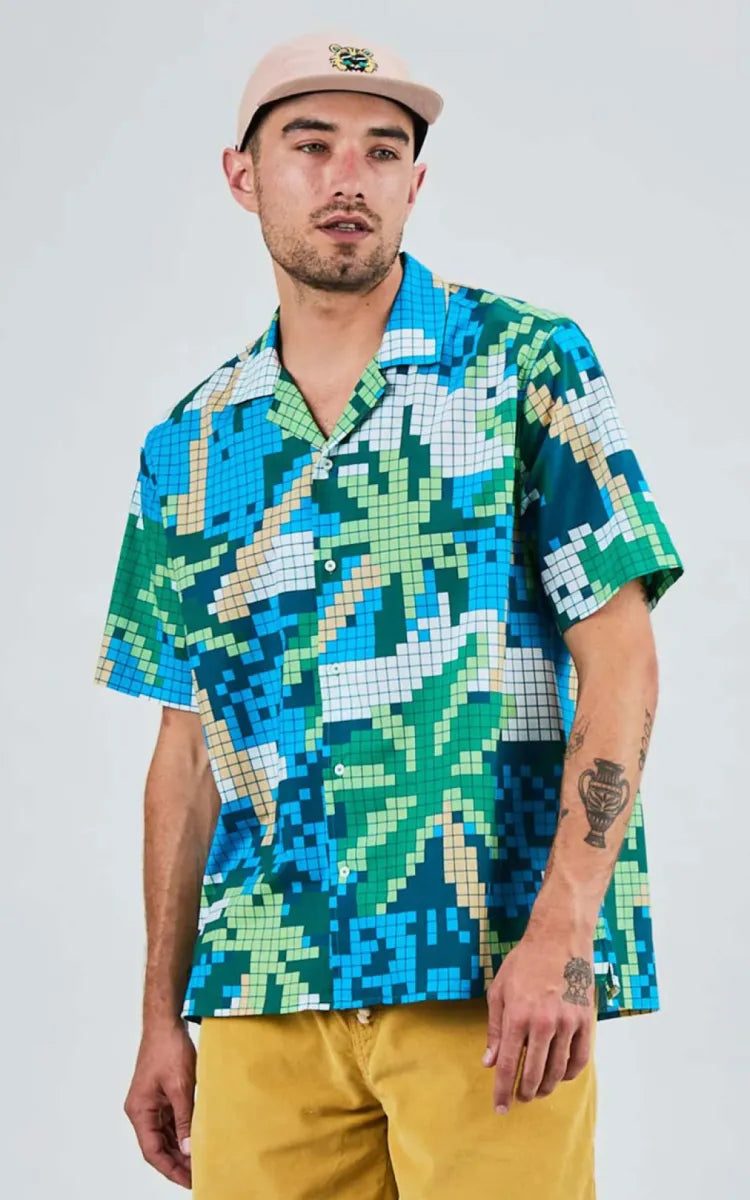 Brava Fabrics Shirt Tropical Pixel Camo Aloha