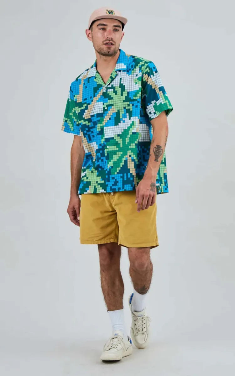 Brava Fabrics Shirt Tropical Pixel Camo Aloha