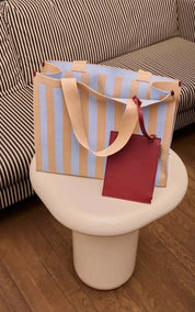 Sticky Sis Club Shopper Bag Knitted Stripes